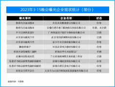 3·15晚会曝光的乱象